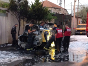  بالصور: العثور على مركبة متفحّمة بيافا يشتبه بعلاقتها بعملية اطلاق النار